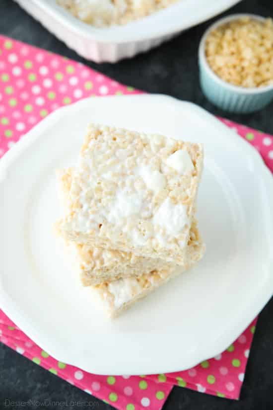 The Best Rice Krispie Treats Recipe is soft, gooey, crispy, and chewy -- and this is it! Better than the original, you won't be able to just eat one! Enjoy this classic (done right) with your family and friends. 