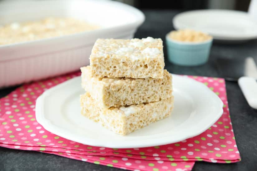 The Best Rice Krispie Treats Recipe is soft, gooey, crispy, and chewy -- and this is it! Better than the original, you won't be able to just eat one! Enjoy this classic (done right) with your family and friends. 