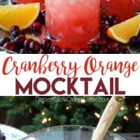 This non-alcoholic Cranberry Orange Mocktail is an easy and refreshing fruit punch drink for the holidays. It's fizzy, fruity, and only 3 ingredients!