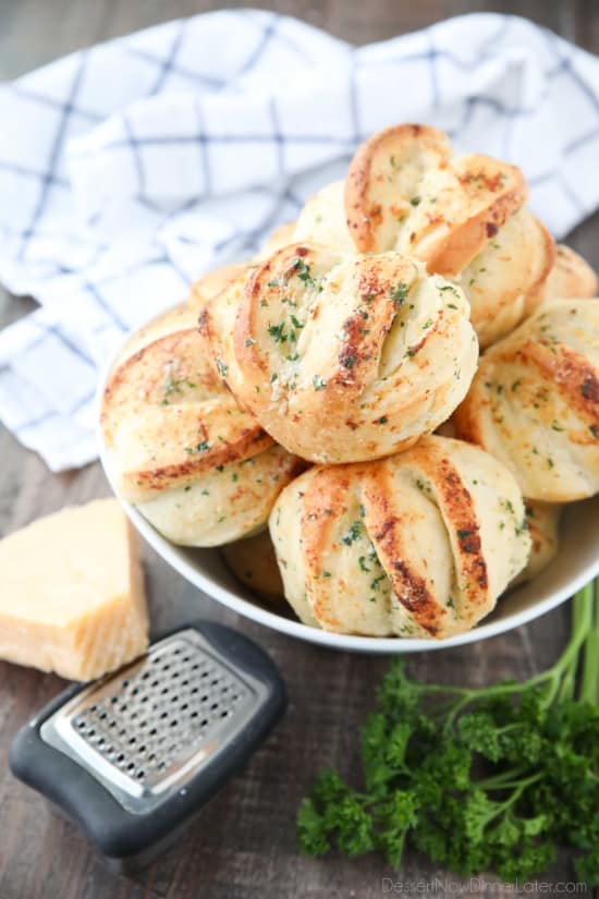 These easy Garlic Parmesan Rolls have layers of flavor to pull apart and savor in every bite. The perfect dinner rolls for holidays or any meal. You'll love these shortcut butterflake rolls. 