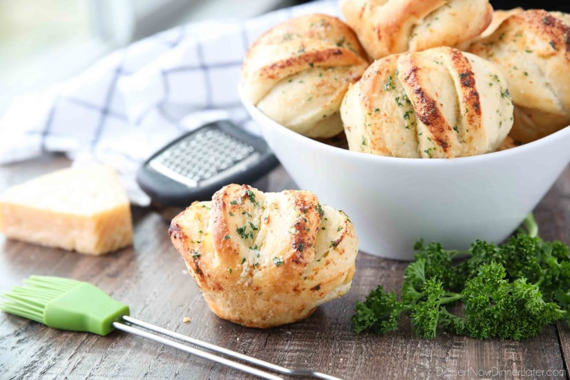 These easy Garlic Parmesan Rolls have layers of flavor to pull apart and savor in every bite. The perfect dinner rolls for holidays or any meal. You'll love these shortcut butterflake rolls. 