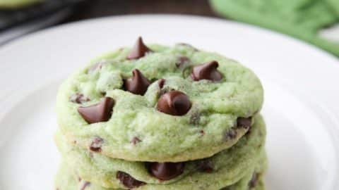 Mint Chocolate Chip Cookies are soft, chewy, and chocolatey, with just the right amount of mint! Makes a great Christmas cookie and is perfectly green for St. Patrick's Day! 