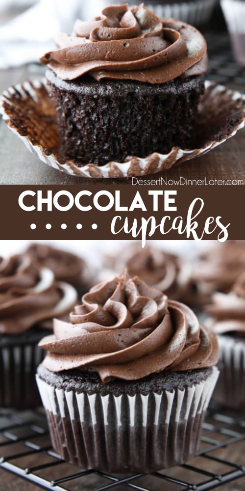 Chocolate Cupcakes Recipe + Video | Dessert Now Dinner Later