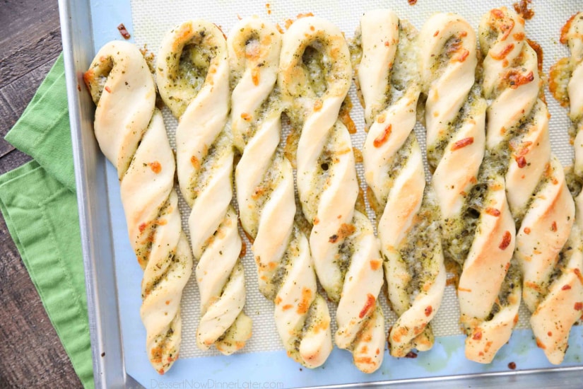 Pesto Breadsticks Dessert Now Dinner Later