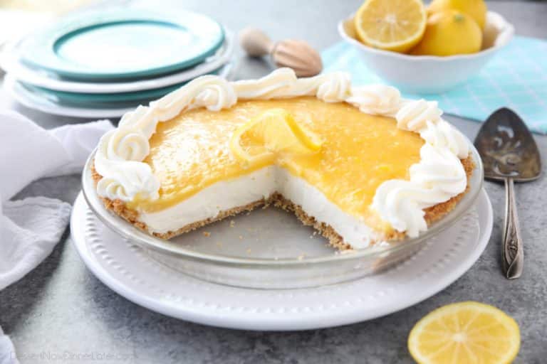 Lemon Cream Cheese Pie | Dessert Now Dinner Later