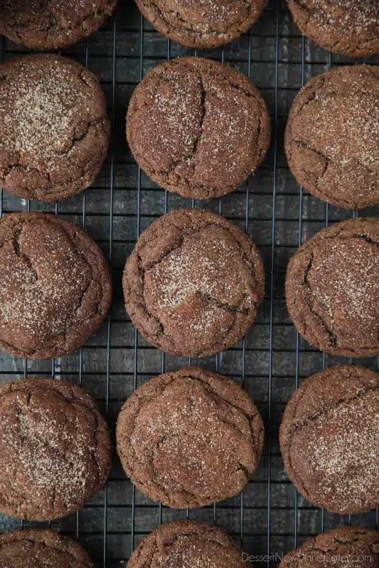 Chocolate Snickerdoodles - soft and chewy chocolate cookies are coated in cinnamon-sugar and baked to perfection.