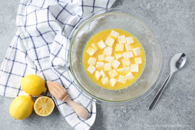 This fast and easy Microwave Lemon Curd is thick and creamy, and cooked in only 5 minutes or less. Use it in pies, tarts, cream puffs, cakes, and more!