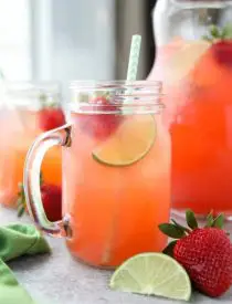 Strawberry Agua Fresca (agua fresca de fresa) is an easy Mexican drink of refreshing fruit water that is lightly sweetened and uses fresh summer strawberries.