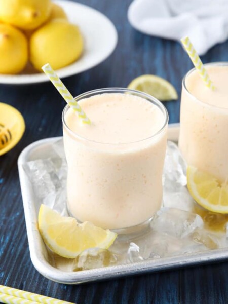 This copycat Chick-Fil-A frosted lemonade recipe is creamy and sweet with the wonderful tang of lemon. A delicious frozen drink that turns lemonade into a fruit milkshake. Perfect for summer!﻿