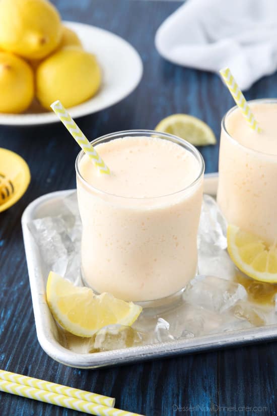 This copycat Chick-Fil-A frosted lemonade recipe is creamy and sweet with the wonderful tang of lemon. A delicious frozen drink that turns lemonade into a fruit milkshake. Perfect for summer!