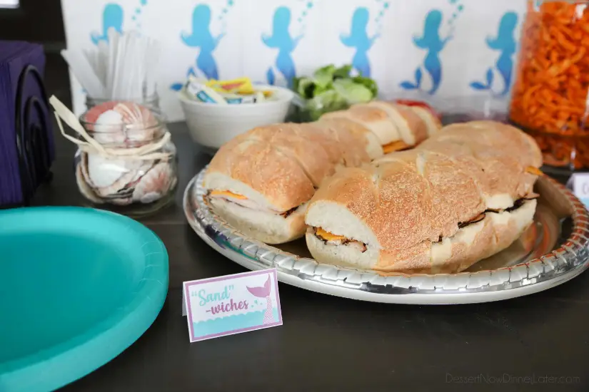 Mermaid Party Food - "Sand"-wiches