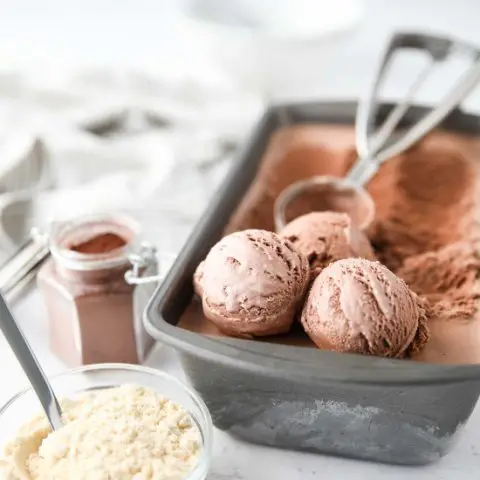 Chocolate Malt Ice Cream turns your favorite milkshake into a summer dessert you can enjoy by the scoop! This no-cook, egg free, easy homemade chocolate ice cream is combined with malted milk powder for that good old-fashioned taste.