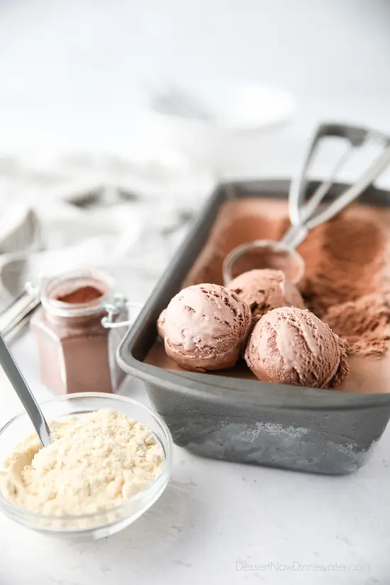 Chocolate Malt Ice Cream turns your favorite milkshake into a summer dessert you can enjoy by the scoop! This no-cook, egg free, easy homemade chocolate ice cream is combined with malted milk powder for that good old-fashioned taste.