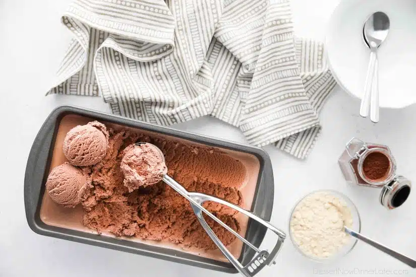 Chocolate Malt Ice Cream turns your favorite milkshake into a summer dessert you can enjoy by the scoop! This no-cook, egg free, easy homemade chocolate ice cream is combined with malted milk powder for that good old-fashioned taste.