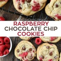 Raspberry Chocolate Chip Cookies takes your favorite chewy chocolate chip cookies to the next level with the addition of sweet and tangy fresh raspberries.