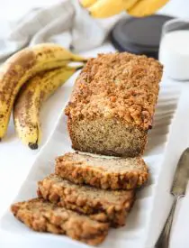 Coffee Cake Banana Bread combines classic banana bread with the amazing cinnamon streusel of coffee cake. This delicious quick bread is perfect for breakfast, brunch, or dessert.