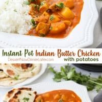 Instant Pot Indian Butter Chicken is quick, easy, creamy and flavorful. Chunks of chicken and potatoes are smothered in a mild tomato and coconut milk sauce that's filled with fragrant Indian spices. Serve it with some garlic naan for a restaurant quality dinner at home.