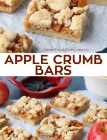 Apple Crumb Bars are better than pie with a buttery shortbread crust and crumble topping, and a fresh homemade apple pie filling in the center.