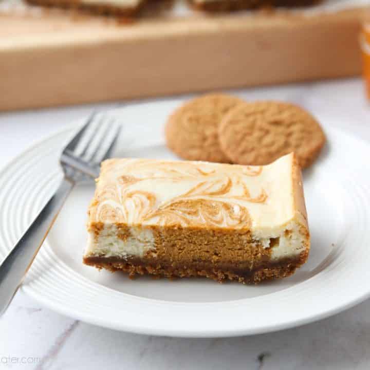 Pumpkin Swirl Cheesecake Bars Dessert Now Dinner Later