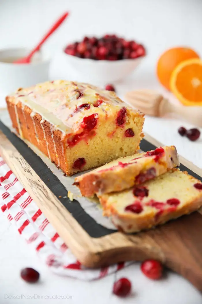 Tart yet sweet, this Cranberry Orange Bread is a wonderful treat for the holidays.