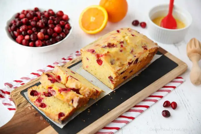 Cranberry Orange Bread is tangy, sweet, and easy to make.