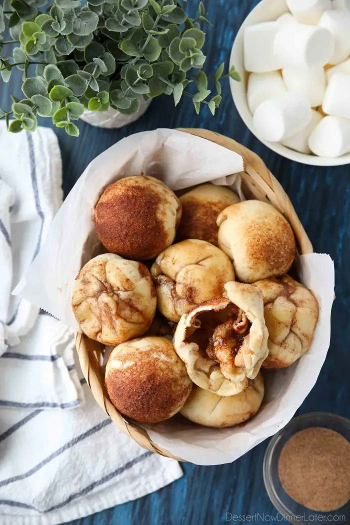 Empty Tomb Rolls (aka Resurrection Rolls) are delicious cinnamon-sugar sticky buns with a melting marshmallow inside. A family-friendly recipe that teaches the story of Easter. So easy to make with Rhodes rolls.