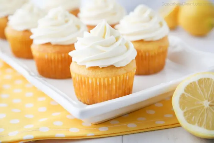 Lemon Cream Cheese Frosting is light and creamy with fresh lemon flavor. It's slightly tangy and not overly sweet. Perfect for piping or decorating cupcakes and cakes.