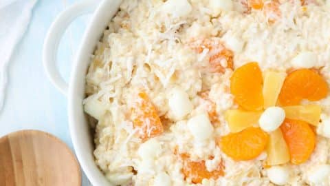 Frog Eye Salad + Video (w/ vanilla pudding, no eggs!) | Dessert