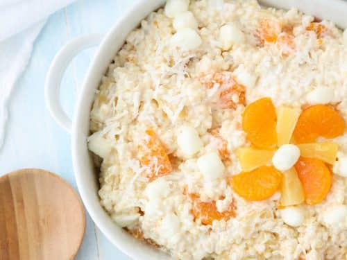 Frog Eye Salad + Video (w/ vanilla pudding, no eggs!) | Dessert