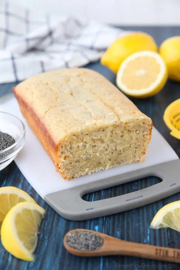 Moist and tangy, this Lemon Poppy Seed Bread is easy and delicious.