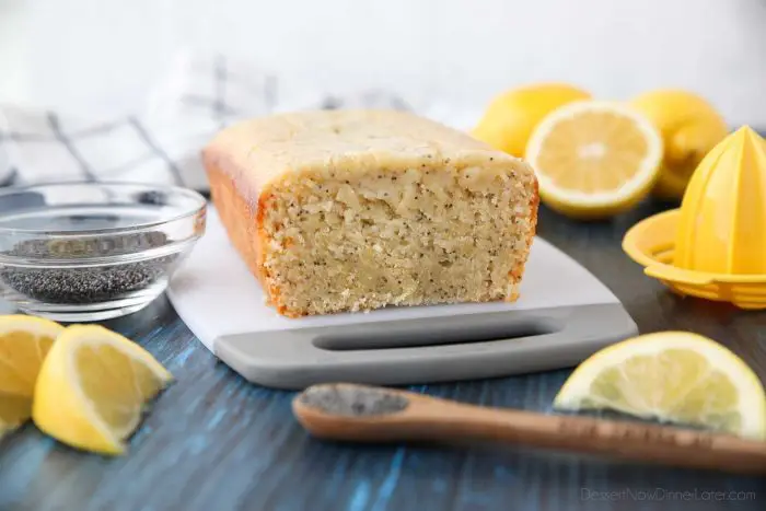This Lemon Poppy Seed Bread is quick to make and super moist with big lemon flavor.