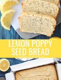 Lemon Poppy Seed Bread has a sweet lemon glaze that is brushed on top while warm, soaking up all of the tangy lemon flavor. An easy quick bread that's moist, velvety, and melt-in-your mouth good.