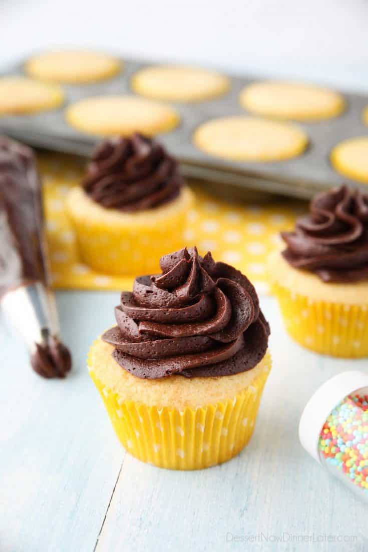 Yellow Cupcakes Recipe (Butter Cake) Dessert Now Dinner Later