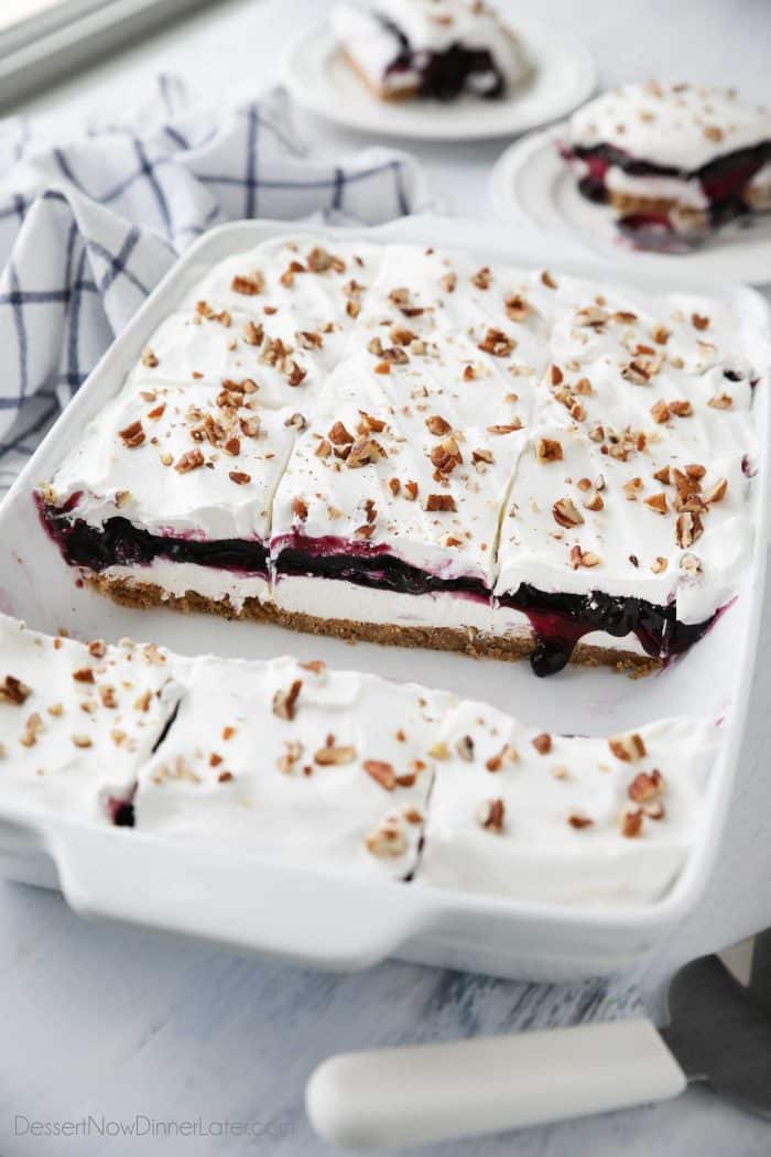 Blueberry Delight is an easy layered summer dessert that is light and fruity.