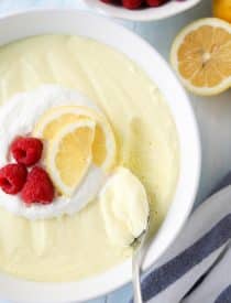 Lemon Jello Salad is fluffy and light like mousse. A tangy dessert or side dish.