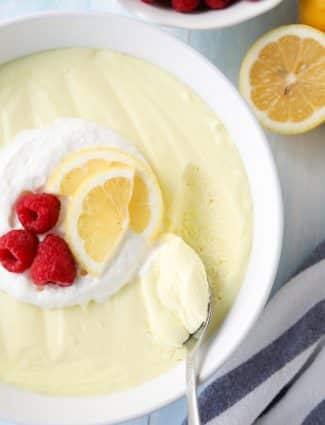Lemon Jello Salad is fluffy and light like mousse. A tangy dessert or side dish.