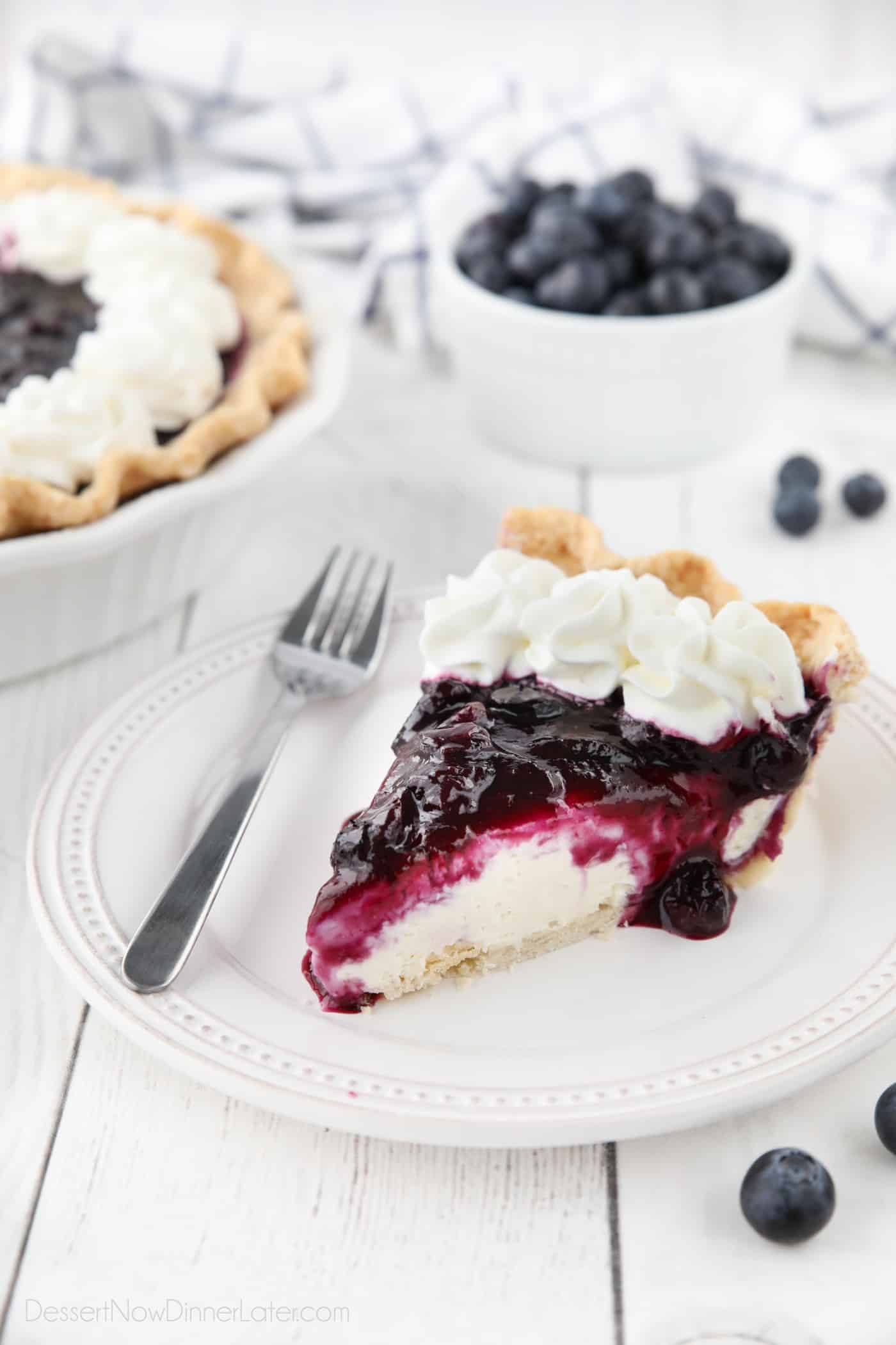 Blueberry Cream Cheese Pie + Video | Dessert Now Dinner Later