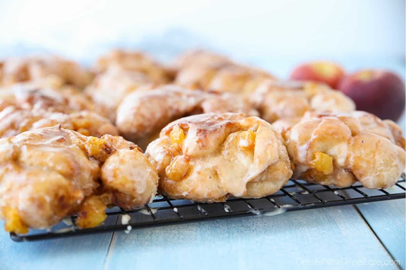 Peach Fritters Donut Recipe Dessert Now, Dinner Later!