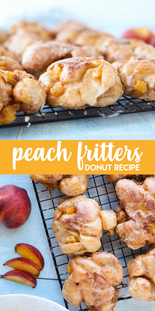Peach Fritters Donut Recipe Dessert Now Dinner Later
