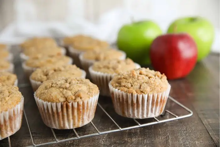 Apple Cinnamon Muffins are full of apples and cinnamon with an irresistible crumb topping.