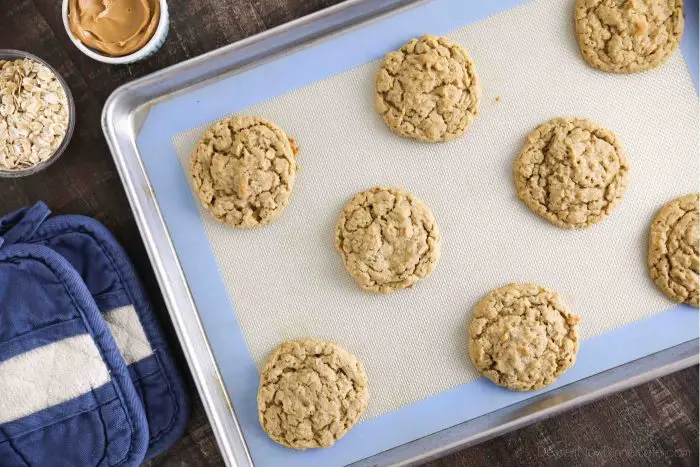 Baked oatmeal peanut butter cookies.