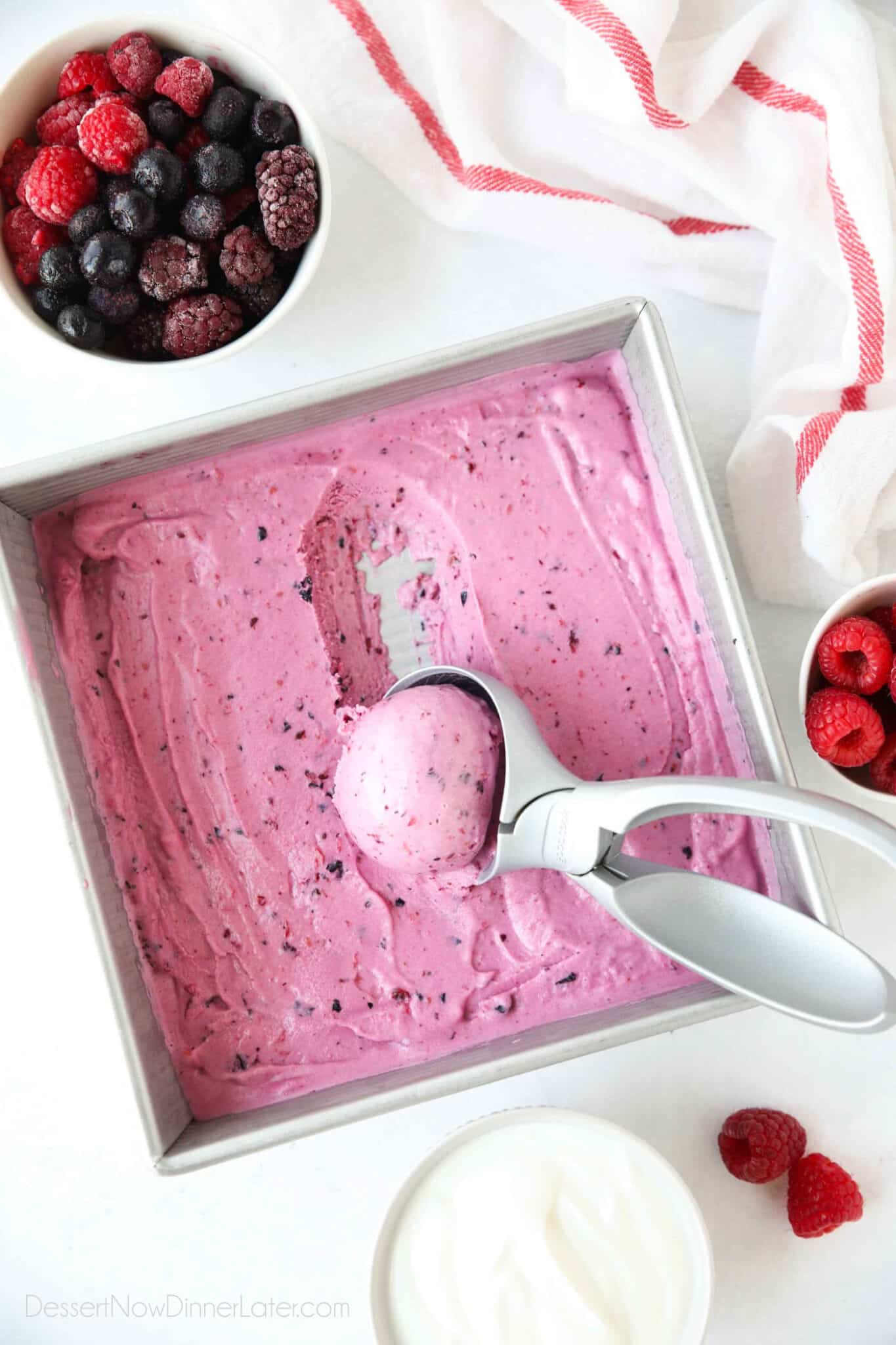 Triple Berry Frozen Yogurt Dessert Now Dinner Later
