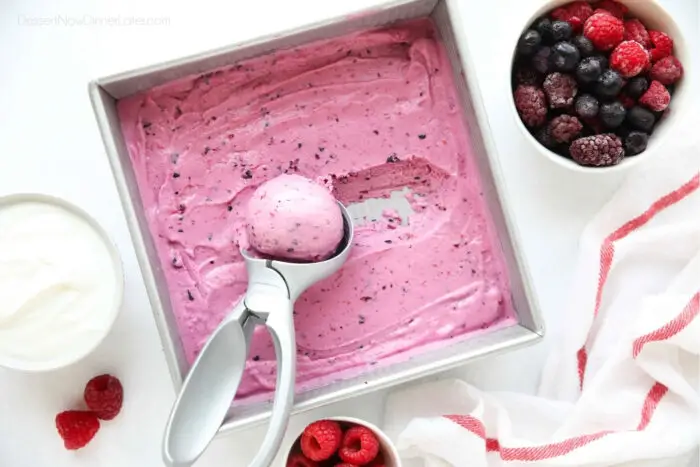 Triple Berry Frozen Yogurt