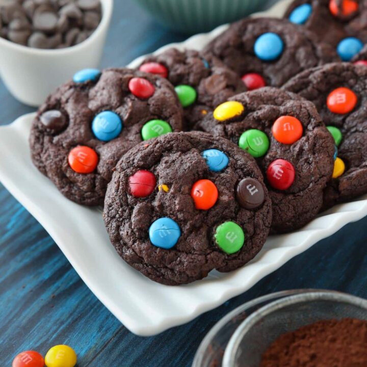 Chocolate M&M Cookies  Dessert Now Dinner Later