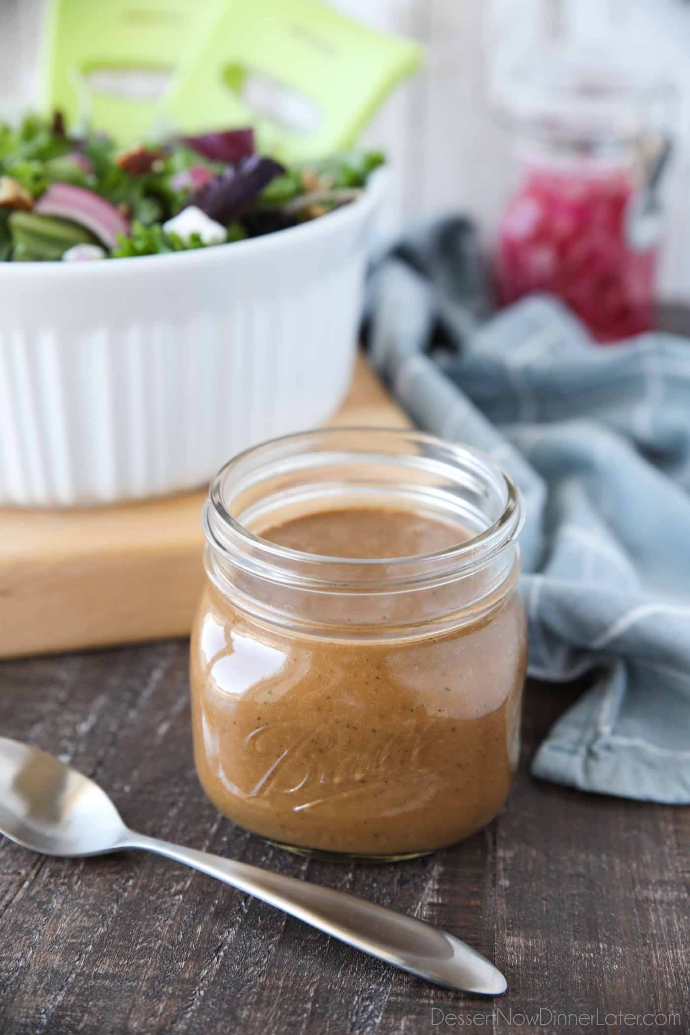 Creamy Balsamic Dressing + Video Recipe | Dessert Now Dinner Later