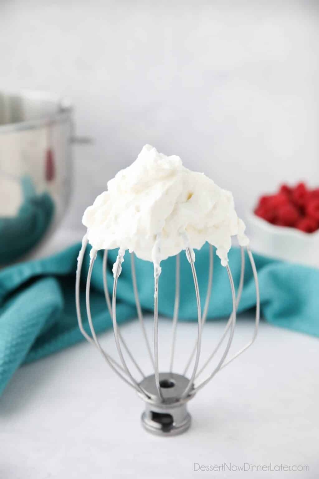 Stabilized Whipped Cream + Video (Homemade Cool Whip) Dessert Now