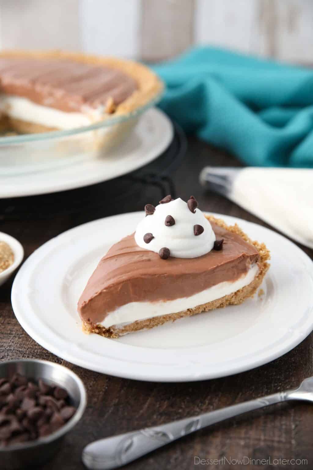 Chocolate cream cheese pie dessert now dinner later