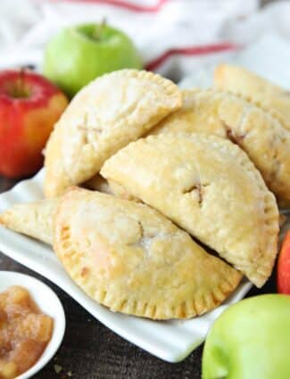 Homemade Apple Hand Pies with glaze.