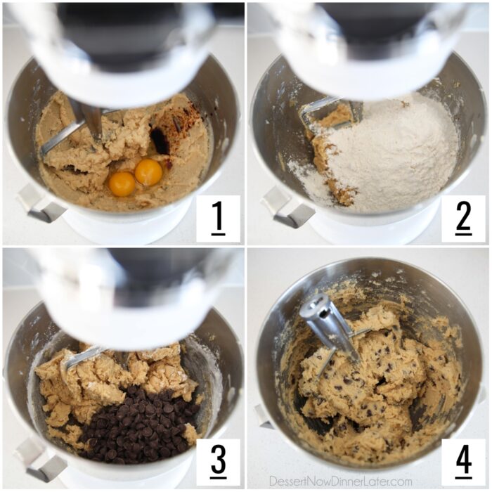 Step-by-step photos for how to make the best chocolate chip cookies.