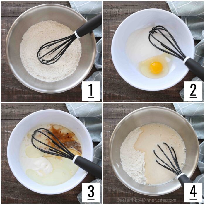 Етапи приготування тіста для коржа.